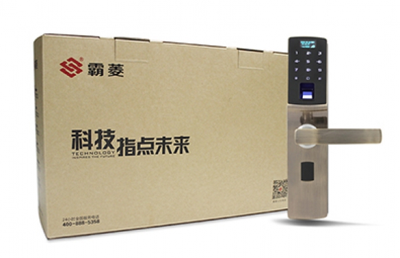 霸菱指纹密码锁牛皮纸包装盒