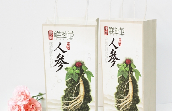 东莞伽立纸业解析进口白牛皮纸人参手提袋
