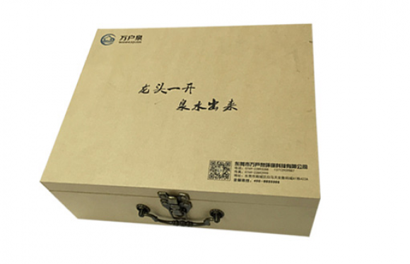 精制牛皮纸水龙头包装手提箱式包装盒解析